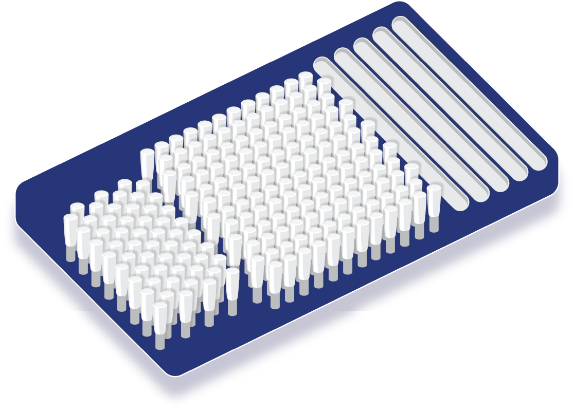 The SensorCell™ array on the surface board